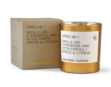 Load image into Gallery viewer, Apres Ski (Spruce & Cypress) Gold Tumbler Candle