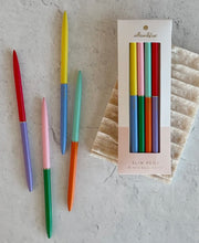 Load image into Gallery viewer, Rainbow Duo Tone Slim Pens- Set of Four
