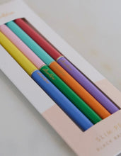 Load image into Gallery viewer, Rainbow Duo Tone Slim Pens- Set of Four