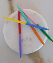 Load image into Gallery viewer, Rainbow Duo Tone Slim Pens- Set of Four