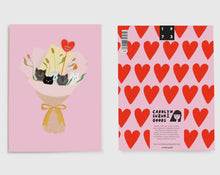 Load image into Gallery viewer, Cat Bouquet-Love Card
