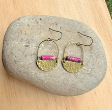 Load image into Gallery viewer, Mini Drop Earrings - Purple Jasper