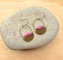 Load image into Gallery viewer, Mini Drop Earrings - Purple Jasper