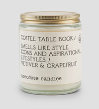Load image into Gallery viewer, Coffee Table Book (Vetiver & Grapefruit) Candle