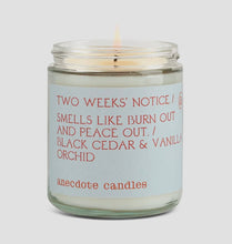 Load image into Gallery viewer, Two Weeks Notice (Black Cedar & Vanilla Orchid) Candle