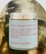 Load image into Gallery viewer, Two Weeks Notice (Black Cedar & Vanilla Orchid) Candle