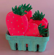 Load image into Gallery viewer, Neon Strawberry - Hair Claw