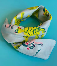 Load image into Gallery viewer, Nodding Tigers - Cotton Silk Bandana