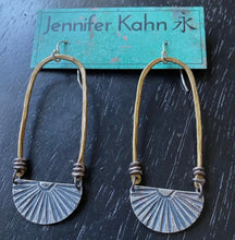 Load image into Gallery viewer, Small "Serene" Earrings (with Small Silver Sunbursts)