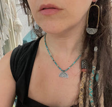 Load image into Gallery viewer, Small "Serene" Earrings (with Small Silver Sunbursts)