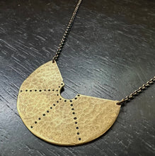 Load image into Gallery viewer, Stippled Collar Necklace in Oxidized Brass