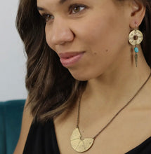 Load image into Gallery viewer, Stippled Collar Necklace in Oxidized Brass