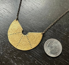 Load image into Gallery viewer, Stippled Collar Necklace in Oxidized Brass