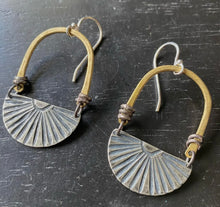 Load image into Gallery viewer, Tiny "Serene" Earrings (with Small Silver Sunbursts)