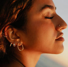 Load image into Gallery viewer, Organic Open Circle Stud Earrings