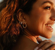 Load image into Gallery viewer, Organic Open Circle Stud Earrings