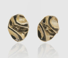 Load image into Gallery viewer, Perdido Folded Gold Stud Earrings