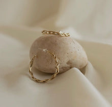 Load image into Gallery viewer, Braided Golden Hoops