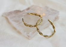 Load image into Gallery viewer, Braided Golden Hoops
