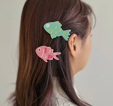 Load image into Gallery viewer, Pink Fish- Hair Clip