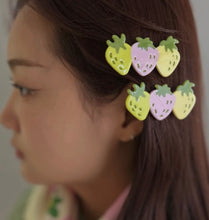 Load image into Gallery viewer, Summer Strawberries- Hair Clip