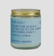 Load image into Gallery viewer, Dear Dad (Oakmoss & Citron) Glass Jar Candle