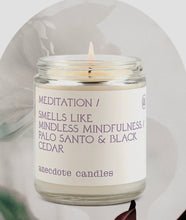 Load image into Gallery viewer, Meditation (Palo Santo & Black Cedar) Glass Jar Candle