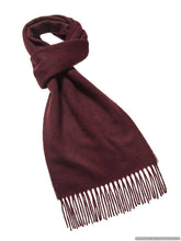 Load image into Gallery viewer, Luxury Claret Merino Lambswool Scarf