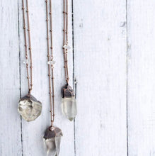 Load image into Gallery viewer, 24" Copper Raw Crystal and Herkimer Diamond- Necklace - Good Judy (.com)