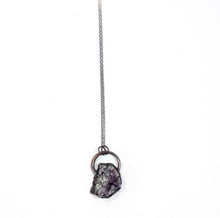 Load image into Gallery viewer, 24" Sterling Silver & Copper- Druzy Amethyst- Necklace - Good Judy (.com)