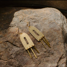 Load image into Gallery viewer, Assos- Brass Stamped Earrings - Good Judy (.com)