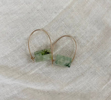Load image into Gallery viewer, Belen Minimalist Earring - Prehnite Gemstone - Good Judy (.com)
