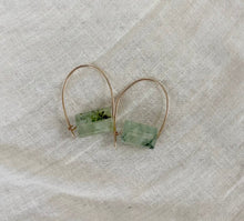 Load image into Gallery viewer, Belen Minimalist Earring - Prehnite Gemstone - Good Judy (.com)