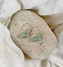 Load image into Gallery viewer, Belen Minimalist Earring - Prehnite Gemstone - Good Judy (.com)