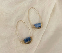 Load image into Gallery viewer, Belen Minimalist Earrings- Blue Kyanite Gemstone - Good Judy (.com)