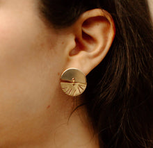 Load image into Gallery viewer, Bolu - Brass Stamped Earrings - Good Judy (.com)