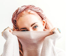 Load image into Gallery viewer, Braided Velvet Headband - Larger Version- Color: Plum - Good Judy (.com)