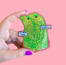 Load image into Gallery viewer, Emotional Support Lizards Glitter Sticker - Good Judy (.com)