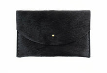 Load image into Gallery viewer, Envelope Pouch - Black Hair on Hide - Good Judy (.com)
