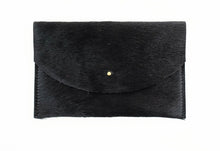 Load image into Gallery viewer, Envelope Pouch - Black Hair on Hide - Good Judy (.com)