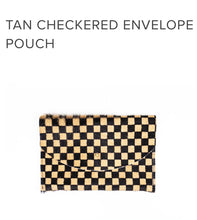 Load image into Gallery viewer, Envelope Pouch - Tan Checkered Hair on Hide - Good Judy (.com)