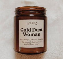 Load image into Gallery viewer, Gold Dust Woman Soy Candle - Incense, Nag Champa, Nutmeg - Good Judy (.com)