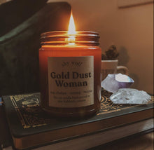 Load image into Gallery viewer, Gold Dust Woman Soy Candle - Incense, Nag Champa, Nutmeg - Good Judy (.com)