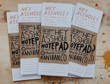Load image into Gallery viewer, HEY ASSHOLE- Notepad - Good Judy (.com)