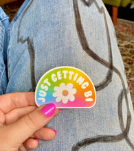Load image into Gallery viewer, Just Getting Bi Rainbow - Sticker - Good Judy (.com)