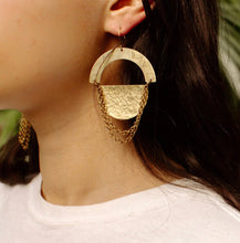 Load image into Gallery viewer, Kos- Hammered and hand stamped Brass Earrings - Good Judy (.com)