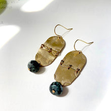 Load image into Gallery viewer, Meridian Earring with Turquoise stone - Good Judy (.com)