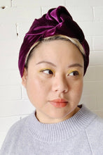 Load image into Gallery viewer, Miri In Purple Velvet- Headwrap - Good Judy (.com)