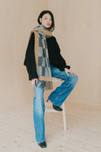 Load image into Gallery viewer, Oversized Lambswool Scarf- in Checkerboard Jacquard - Good Judy (.com)
