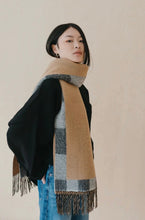Load image into Gallery viewer, Oversized Lambswool Scarf- in Checkerboard Jacquard - Good Judy (.com)